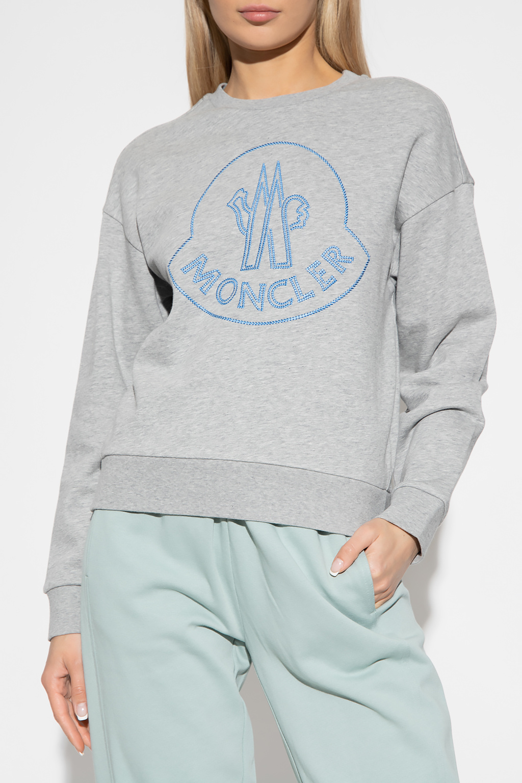 Moncler grey deals sweatshirt